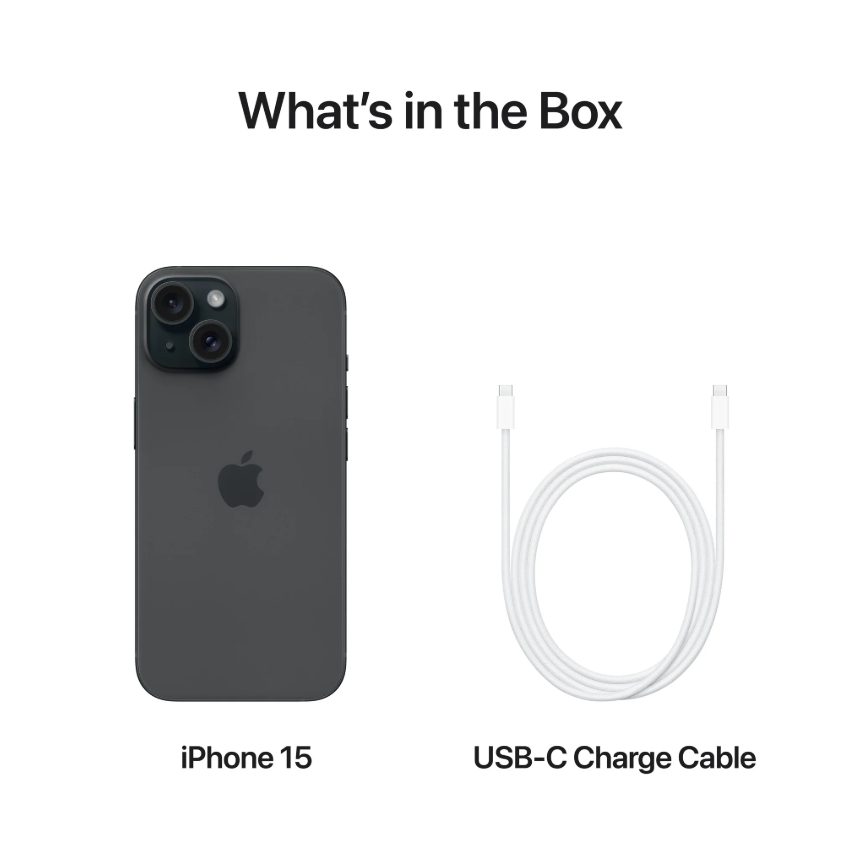 iPhone 15 256GB SS+eSim Black A Grade 100% Battery Health( Refurbished )