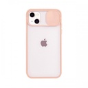 iPhone 6P 7P 8P Slide Camera Lens Protection Cover Phone Case ShockProof TPU (Case Mate) ) Pink Red