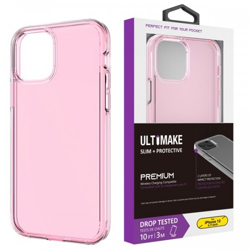 iPhone 6/7/8 Transparent ShockProof Phone Case (Ultimake) Pink