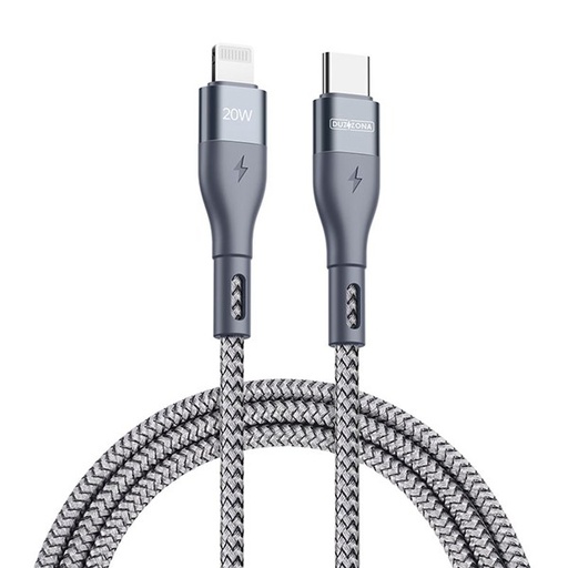 [E0970050013] DUX DUCIS DUZZONA A1-01 PD Fast Charging Cable Type-C to Lightning 20W 1Meter Grey